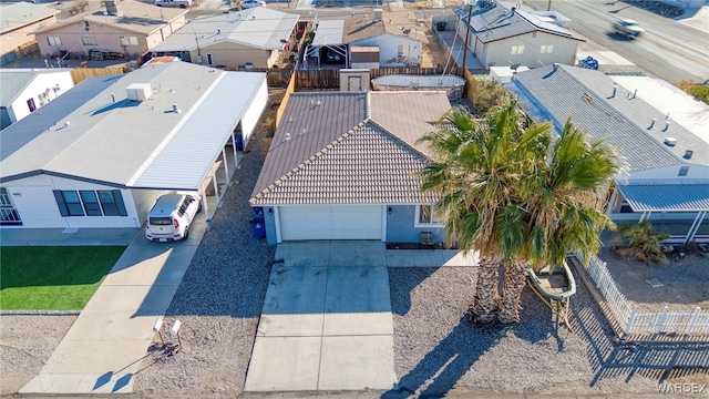 aerial view featuring a residential view