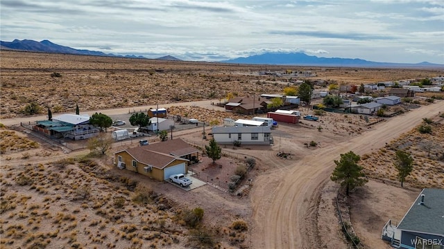 aerial view featuring a residential view and a mountain view