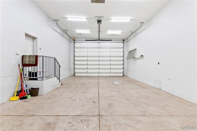 garage with visible vents