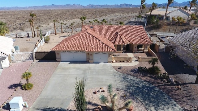 aerial view featuring a mountain view