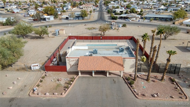 aerial view featuring a residential view