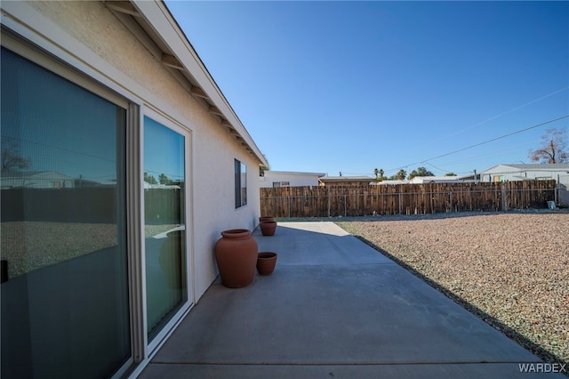 view of patio with a fenced backyard