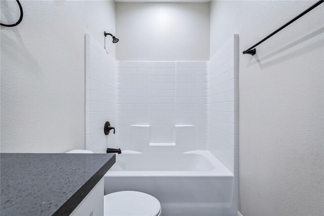 6102 S Scorpion Ln, Fort Mohave, AZ 86426 - full bathroom featuring  shower combination, vanity, and a textured wall