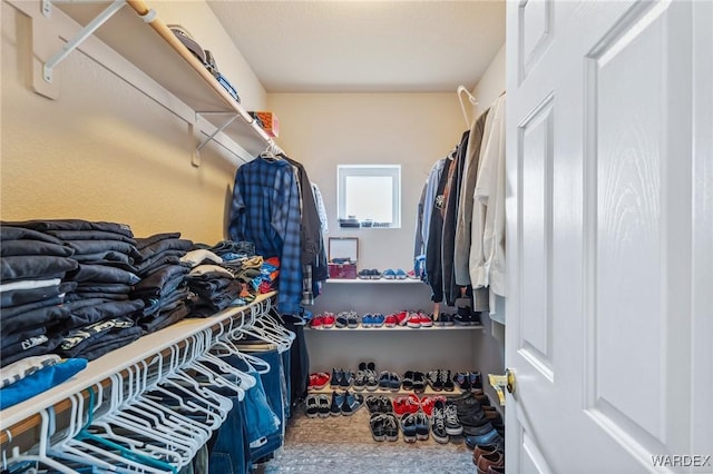 view of walk in closet