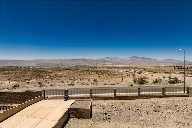 view of mountain feature featuring a desert view