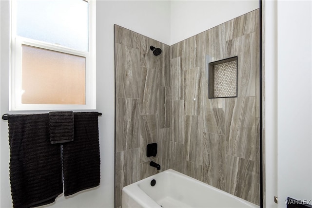 full bath featuring bathing tub / shower combination