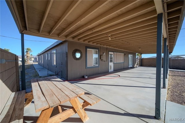 view of patio / terrace with a fenced backyard