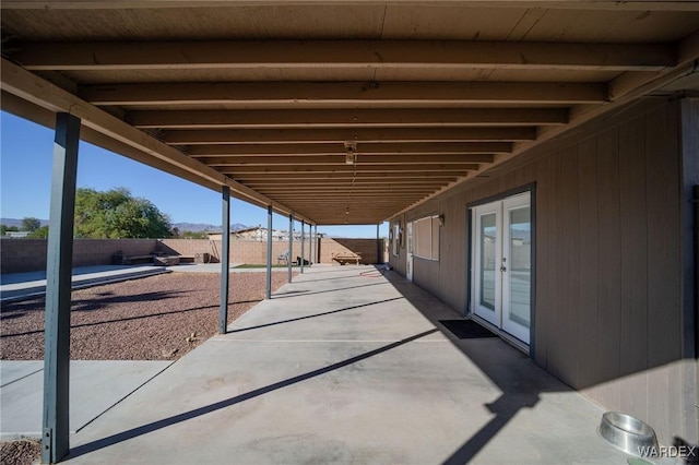 view of patio featuring a fenced backyard