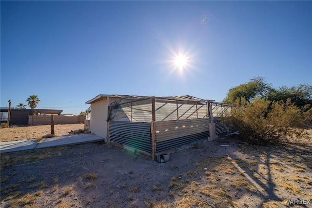 exterior space with fence