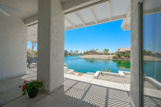 2044 E Los Lagos Dr, Fort Mohave, AZ 86426 - view of swimming pool with ceiling fan, a patio area, and an infinity pool