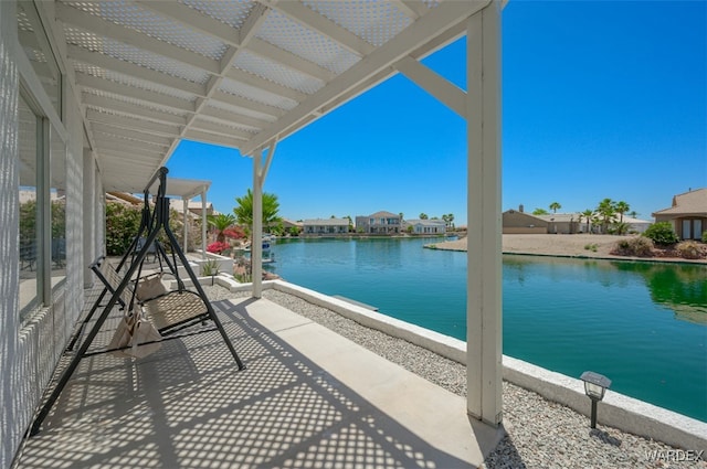2044 E Los Lagos Dr, Fort Mohave, AZ 86426 - view of patio / terrace with a water view