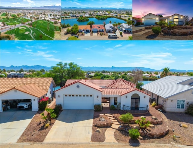 1878 E Fairway Bnd, Fort Mohave, AZ 86426 - aerial perspective of suburban area with a water and mountain view