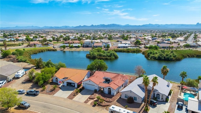 1878 E Fairway Bnd, Fort Mohave, AZ 86426 - aerial perspective of suburban area with a water and mountain view