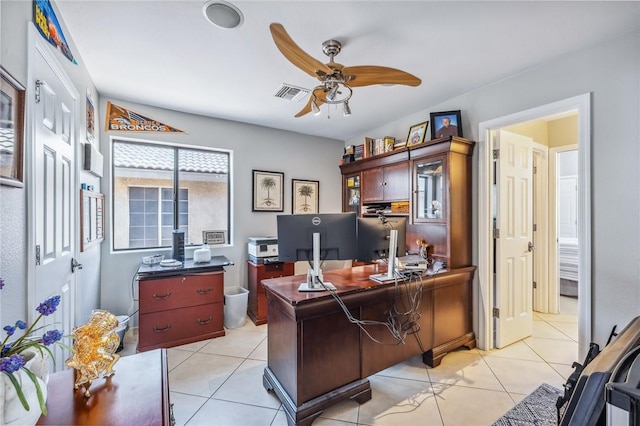 1878 E Fairway Bnd, Fort Mohave, AZ 86426 - office area with a ceiling fan and light tile patterned floors