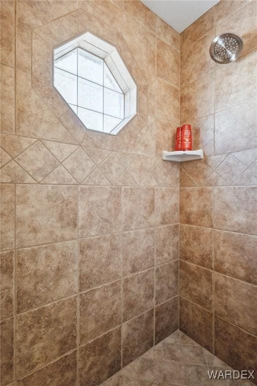 full bathroom featuring a tile shower