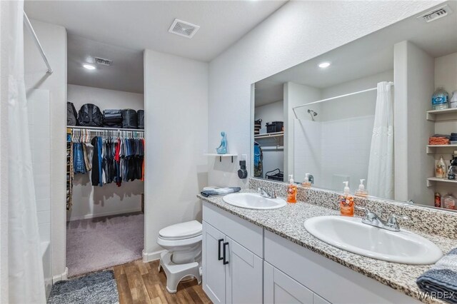 bathroom featuring visible vents and a sink