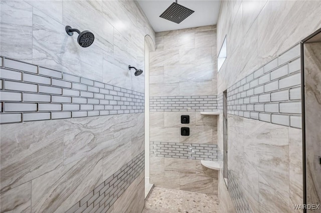 full bathroom with a stall shower