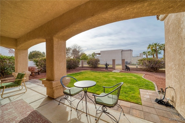 view of patio / terrace with a fenced backyard