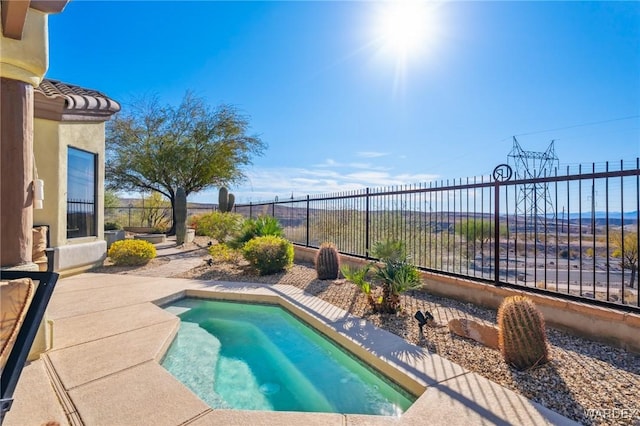 view of pool featuring a pool and a fenced backyard