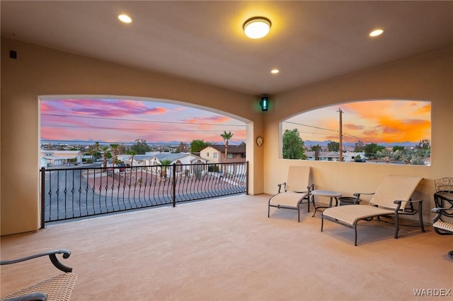 exterior space with a balcony