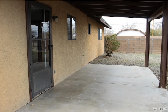 view of patio / terrace with fence