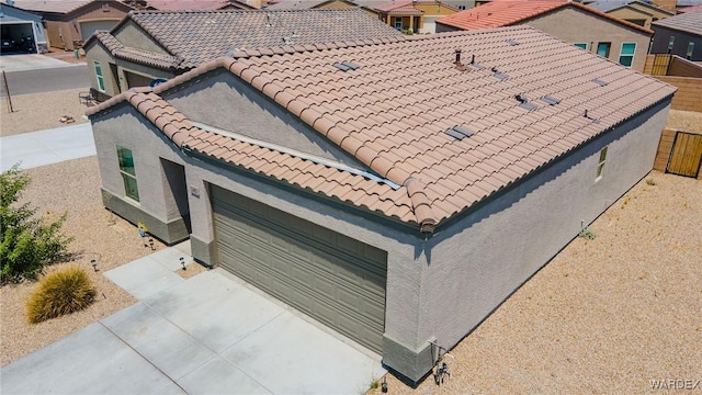 drone / aerial view with a residential view