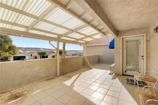 view of patio / terrace featuring a pergola