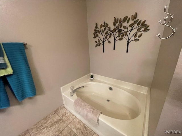 full bathroom with a bath