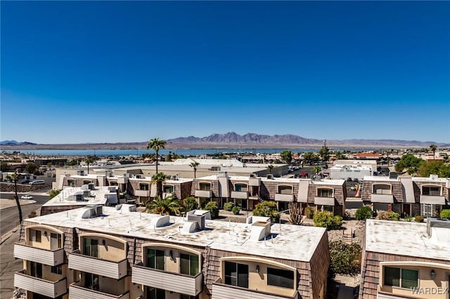 view of mountain feature with a residential view