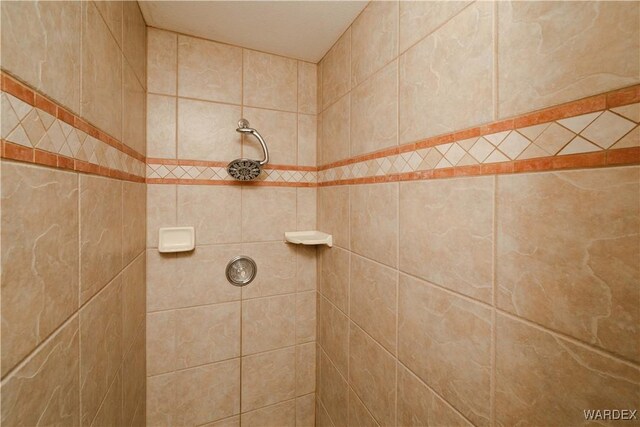 full bath with a tile shower