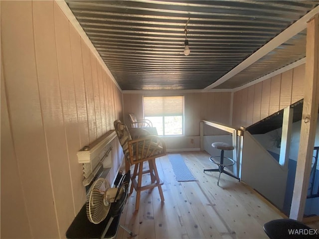 interior space featuring light wood-style floors