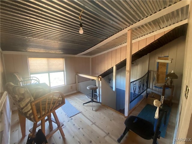 bedroom with wood finished floors