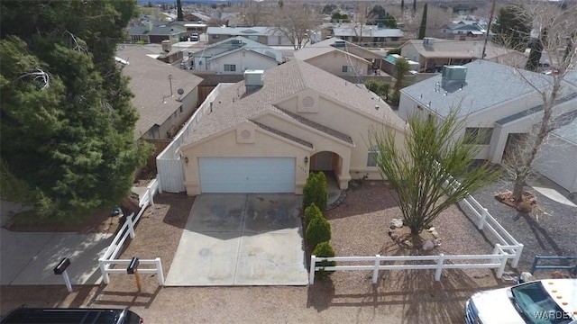 drone / aerial view with a residential view