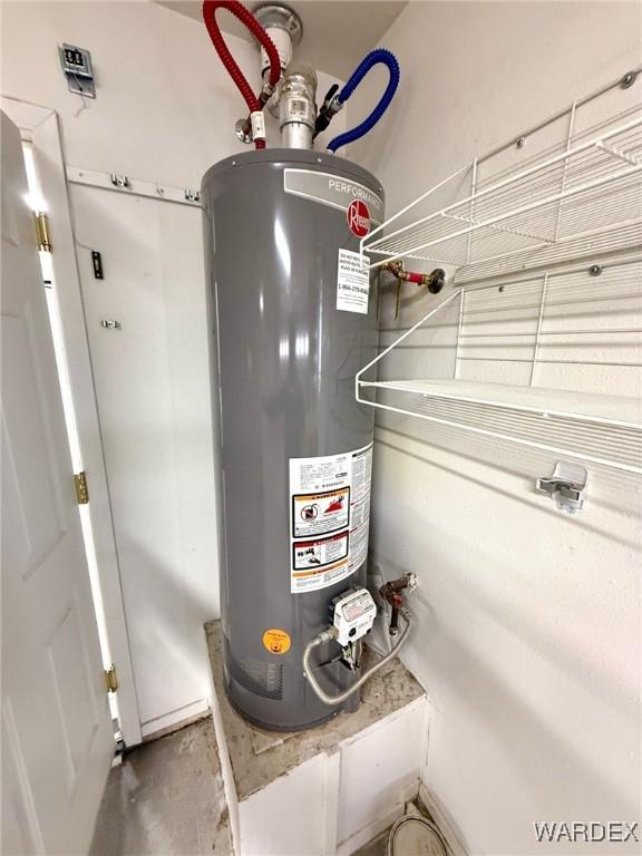 utilities featuring gas water heater