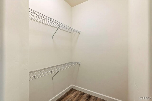 10726 S River Terrace Dr, Mohave Valley, AZ 86440 - walk in closet featuring dark wood-style flooring