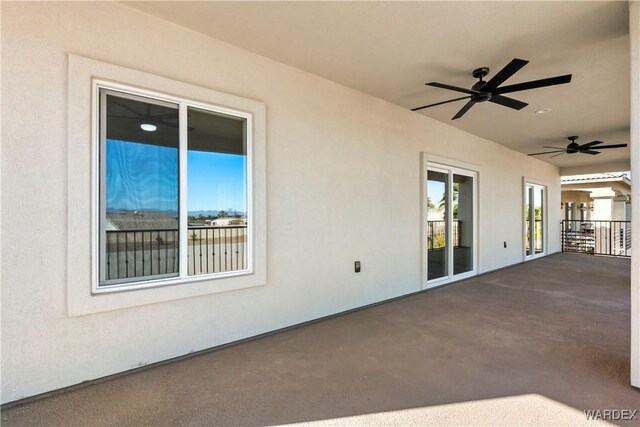 10726 S River Terrace Dr, Mohave Valley, AZ 86440 - view of patio featuring ceiling fan