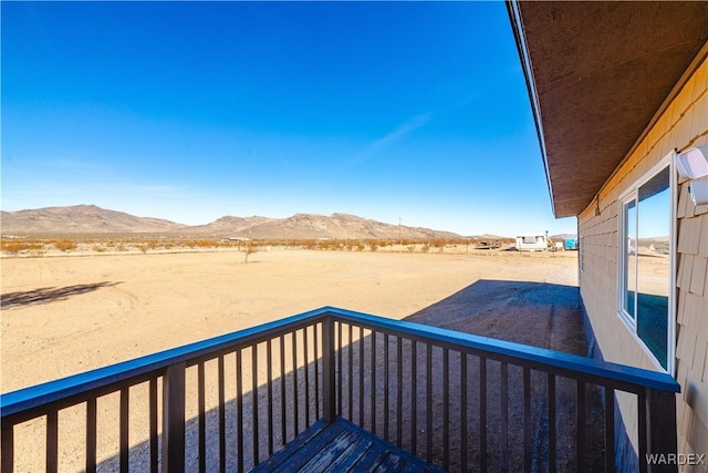 balcony with a mountain view