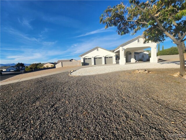 view of front of home with stucco siding