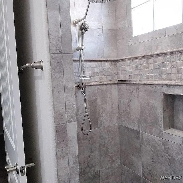 room details with tiled shower