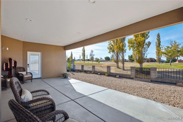 view of patio / terrace featuring a fenced backyard