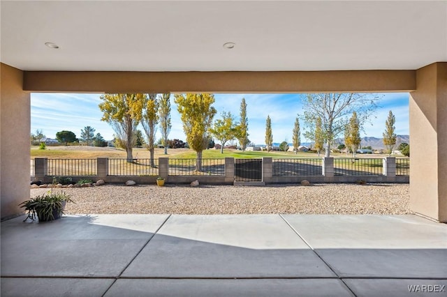 view of patio featuring fence private yard