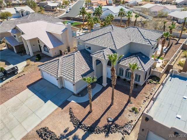 bird's eye view featuring a residential view