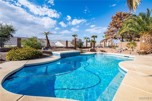 view of pool with a fenced in pool and a fenced backyard