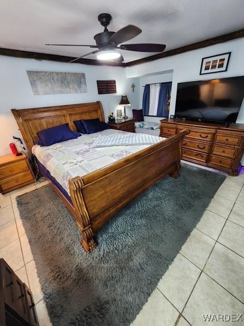 10626 Fenton Dr, Parker, AZ 85344 - bedroom featuring ceiling fan and light tile patterned floors