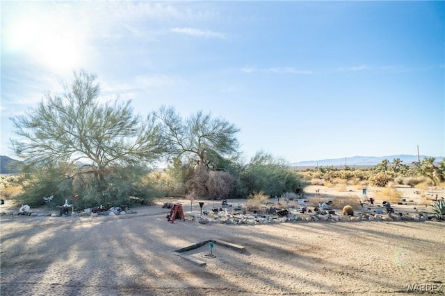 view of property's community with a mountain view