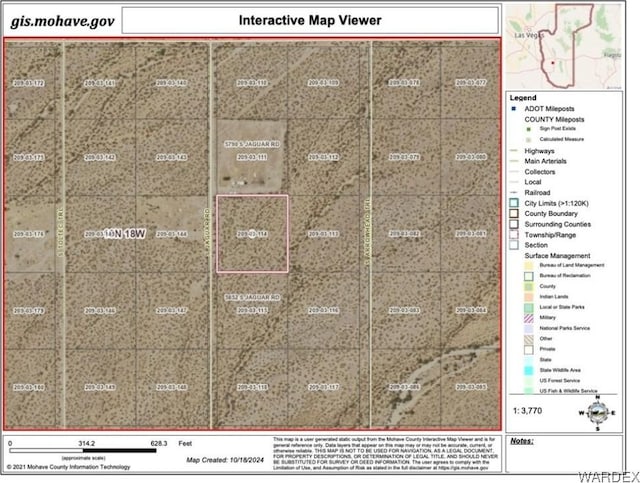 374 S Jaguar Rd, Golden Valley AZ, 86413 land for sale