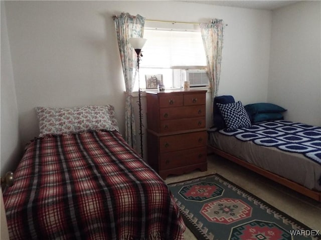 bedroom featuring cooling unit