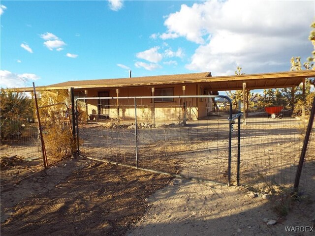 view of horse barn