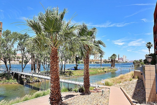 view of water feature