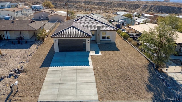 aerial view featuring a residential view